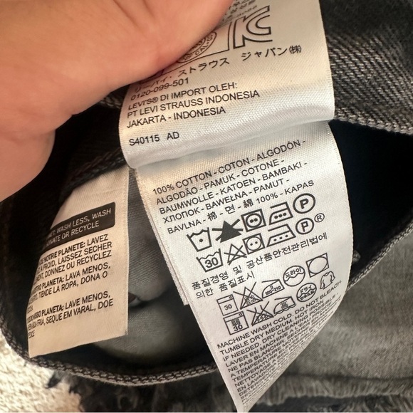 NWT Levis 501 Black Button Fly Shorts sz 32 - Picture 5 of 5